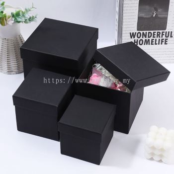 Black Colour Gift Box Square Size 