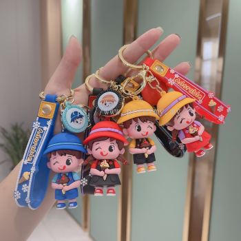 Creative Cartoon Doll Kids Boy and Girl Anime PVC Key chain