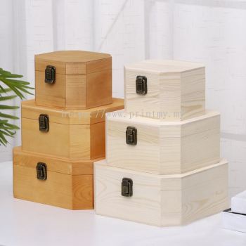 Wooden box Octagon shape 