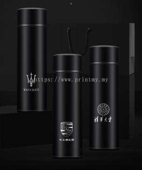 Stainless Steel Vacuum Flask with LED Thermometer Indicator