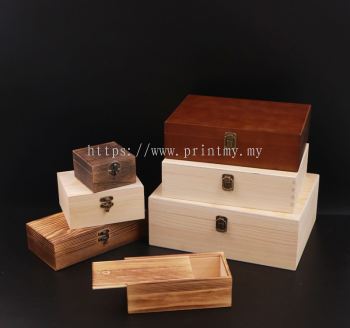 木盒包装定长方形油漆松木翻盖首饰盒