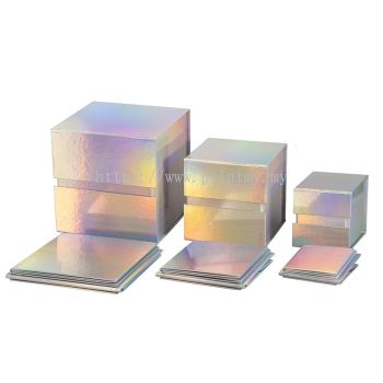 正方形可折叠盒一片式侧翻翻盖磁铁盒 礼物礼品通用包装盒