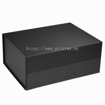 Big Fordable Hard case Black color Magnetic Packaging Gift Box With or without Ribbon