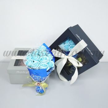 11pcs Soap Flower -Baby Blue (FW-1113)