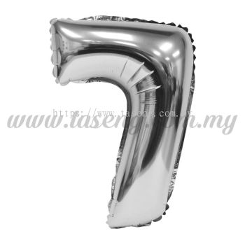 16inch Foil Balloon Number 7 - Silver (FB-16-7S)
