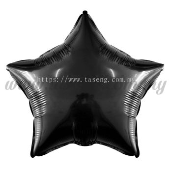 Foil Balloon Star -Black (FB-18-STBK)