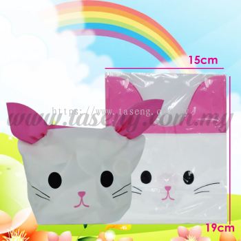 Plastic Candy Big -Pink Cat 1pack *50pcs (PB-PCL-1)