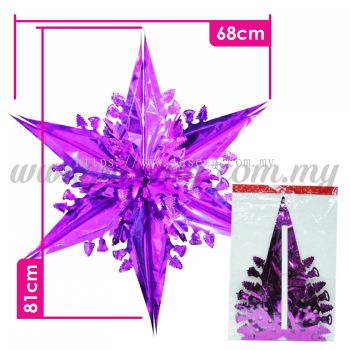 Decoration Foil Star Big - Purple (PD-STB-PP)