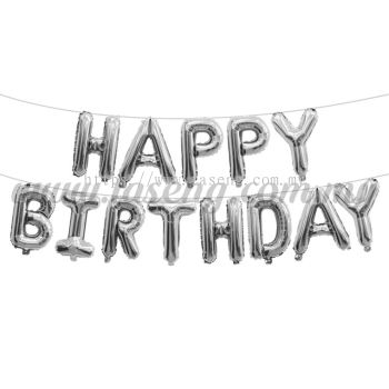 16inch Happy Birthday Foil Balloon Set *Silver (FB-H16HB-S)