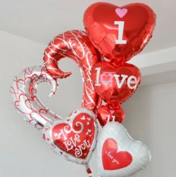 [Wedding] 18inch Crazy About You Heart Shape Foil Balloon -White (FB-QX673)