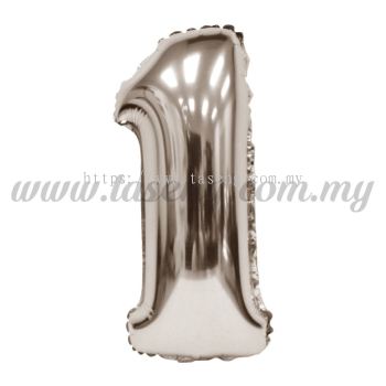 16inch Foil Balloon Number 1 - Rose Gold (FB-16-1RG)