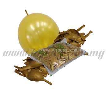 12inch Metallic Link Balloons - Gold 100pcs (B-12MRL-M2)