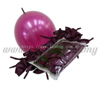 12inch Metallic Link Balloons - Burgundy 100pcs (B-12MRL-M7)