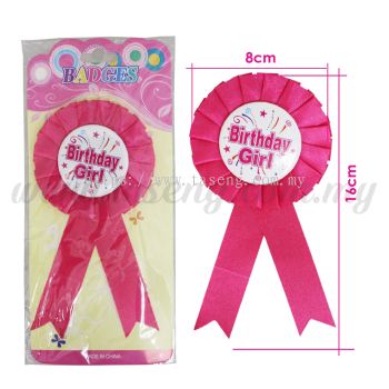 Badges Birthday Girl - Pink (DU-BAD-BG)