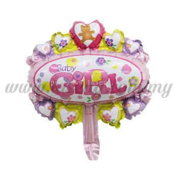 [Birthday] Mini Foil Balloon *Baby Boy with Love - Pink (FB-S-B0239P)