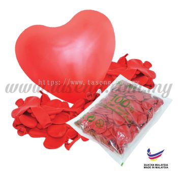 12 inch Heart Shape Balloon - Red 100pcs (B-SH12-230)