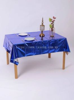 Foil Plastic Table Cover - Blue (P-FTC-B)