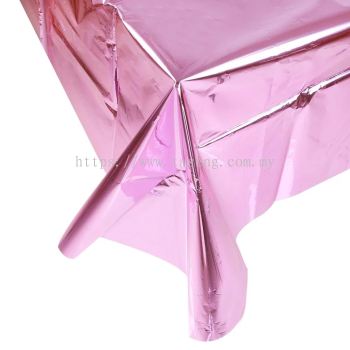 Foil Plastic Table Cover - Pink (P-FTC-P)