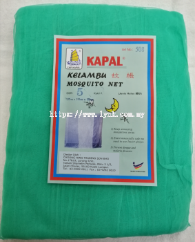 KELAMBU / MOSQUITO NET 5FT CAP KAPAL/POLYESTER - GREEN