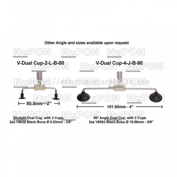 Sipel Dual Cups And Micro Vac Tips V-Dual CUP-4-J-B-90