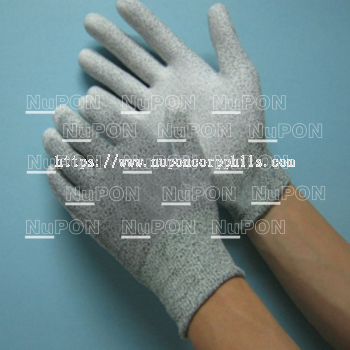 Grey Cut Resistant White Palm Coated Gloves