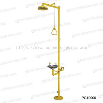 Combination Unit of ABS Drench Shower And Stainless Steel Eyewash Bowl Without Foot Pedal:PG10000