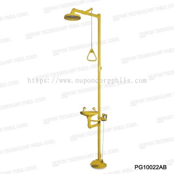 ABS Bowl Combination Emergency Shower And Eyewash With Foot Pedal ; MoDel: PG10022AB