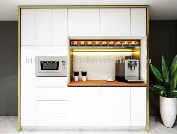 Kitchen Cabinet and Cafe Corner Design in Office 