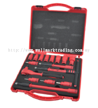 16Pc 10MM Dr VDE Insulated Socket Set