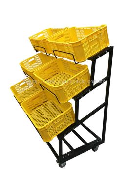 Fruit Rack with Yellow Basket