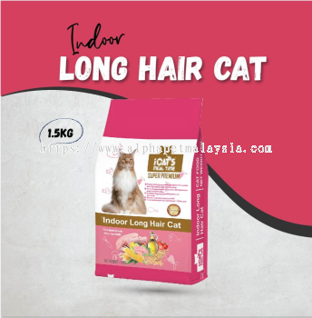 iCat's Meal Time Super Premium Cat Food - Indoor Long Hair Cat (1.5KG)