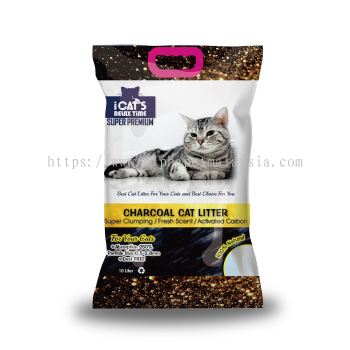 Icat's Super Premium Charcoal Cat Litter 10L (IC6010)