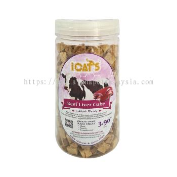 Icat's Freeze Dried Pet Treat - Beef Liver (Cube) ( 55G | 110G )