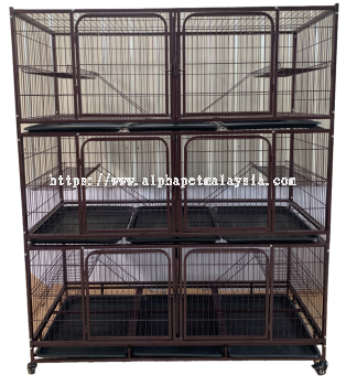 Heavy Duty 3 Layer Cat Cage With Wheels (Set A + Set B) (AC7399)