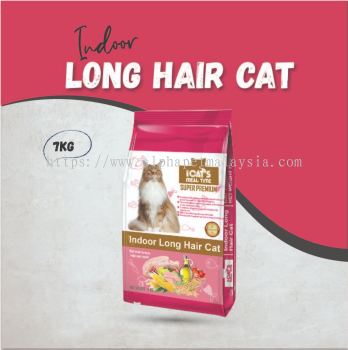 iCat's Meal Time Super Premium Cat Food - Indoor Long Hair Cat (7KG)