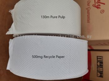 Difference of Pure Pulp(top) and Recycle(bottom) Material