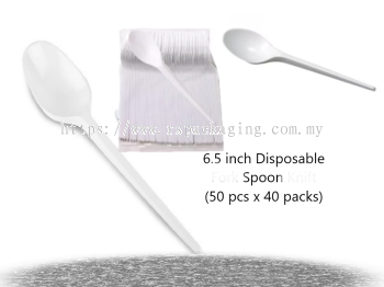 6.5 Plastic spoon 50pcs x 40pkt (2,000 pcs)