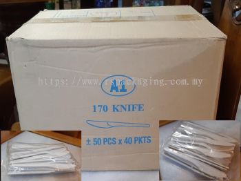 6.5 Plastic knife 50pcs x 40pkt (2,000 pcs)