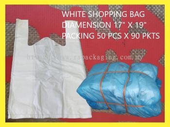 17/19'' WHITE SHOPPING BAG (+-4,500 PCS)