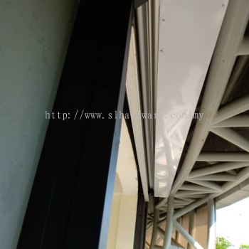 Installation new roller shutter door at arena sport gelang patah