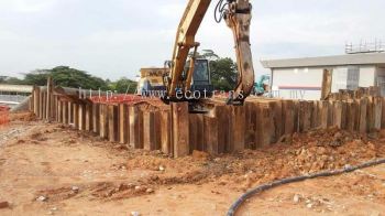 Temporary Sheet Piling for Pump Sump