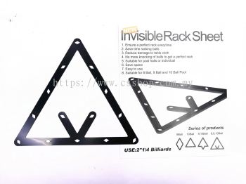 INVISIBLE RACK SHEET-8,9,10 BALL