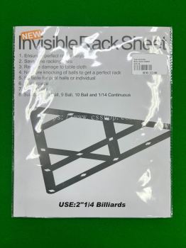 INVISIBLE RACK SHEET 8, 9, 10 BALL AND 1/14 CONTINUOUS