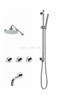 PREMTE LEVER HANDLE CHROME PLATED BRASS CONCEALED BATH,SHOWER SET