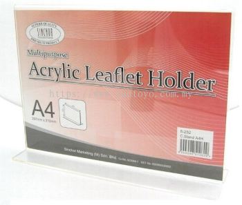 S252 Acrylic Leaflet Holder A4 T Shape