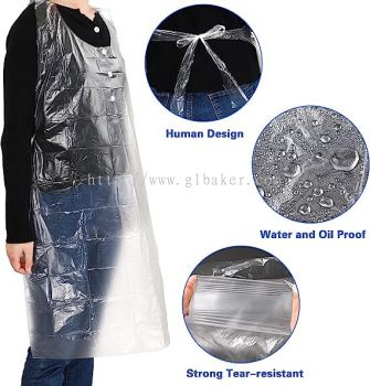 Disposable Over Knee Aprons Clear Transparent 70x140cm