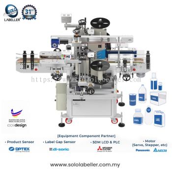 SOLO Ecomp Two(2) Sides Labelling Machine with Belt Wrap-around Labelling Machine