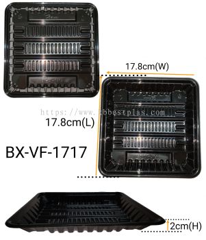 BX-VF-1717 Black Plastic Food Tray 