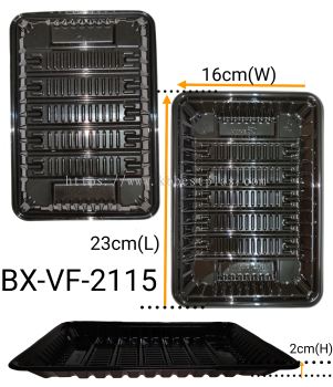 BX-VF-2115 Black Plastic Food Tray 