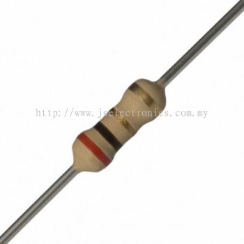 CARBON FILM RESISTOR, CFR025J2R, 0.25W, 5%, 2 OHM